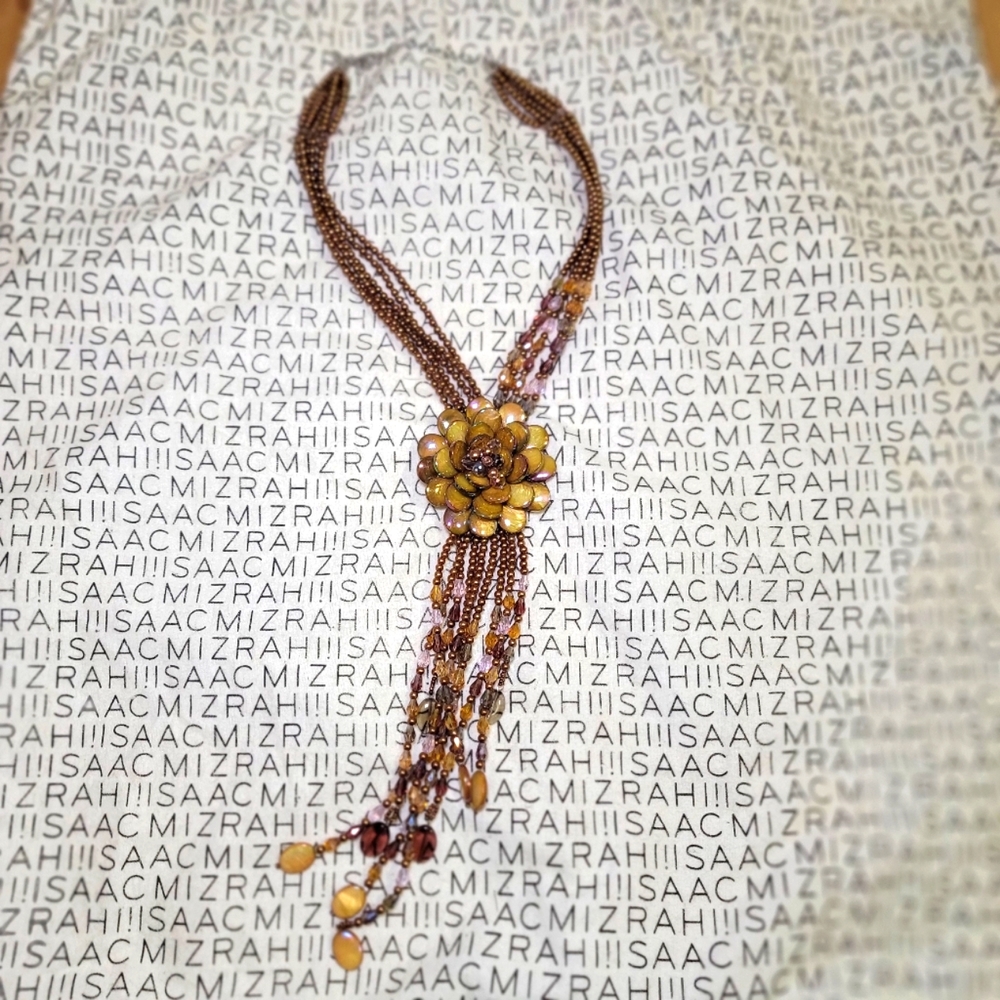Joan Rivers flower beaded necklace